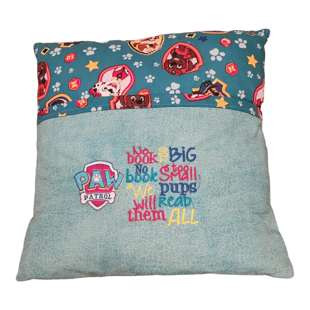 Paw Patrol Pillow w/ Book Pouch 15in.